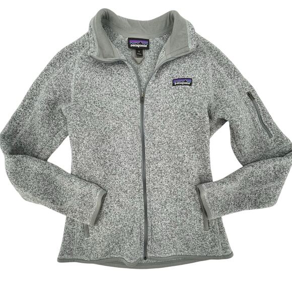 Patagonia Women's Full Zip Sweater Jacket, Light Gray, Sz. S, Outdoor Slimming - Picture 1 of 11